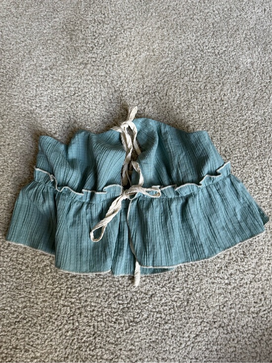 Forever 21 Tops - Forever 21 Teal Ruffled Tube Top with Tie self summer y2k
